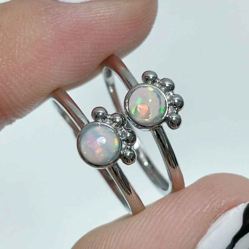 Natural Opal Crystal Ring Cat Paw Shape Wholesale - Image 3