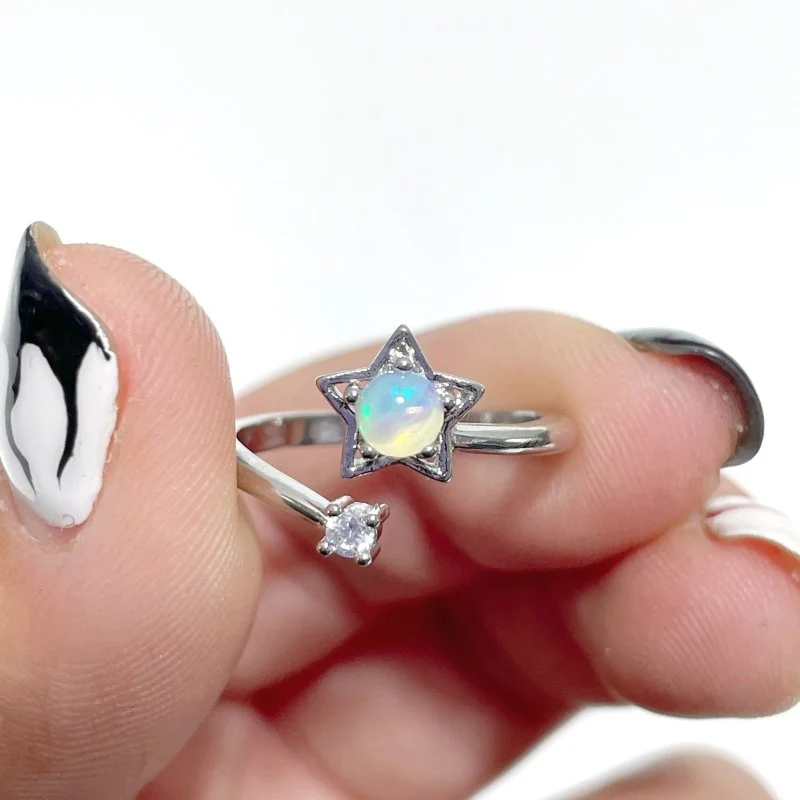 Natural Opal Crystal Ring Star Shape Wholesale - Image 6
