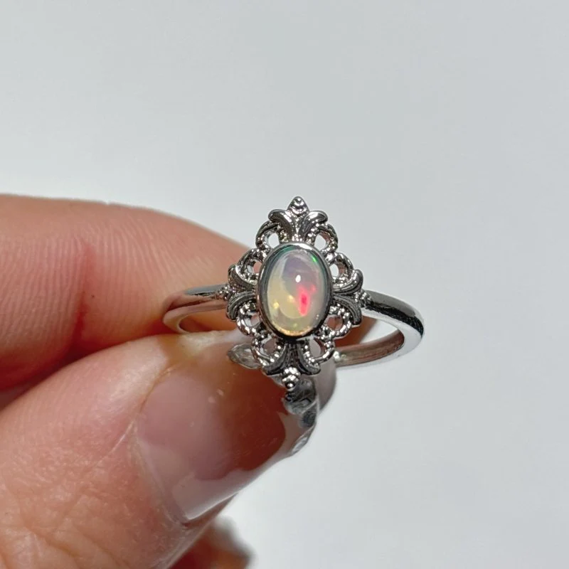 Natural Opal Flower Ring Wholesale - Image 2