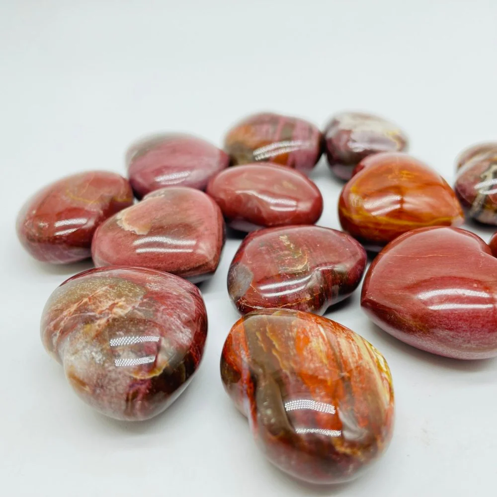 Natural Petrified Wood Heart Wholesale - Image 2