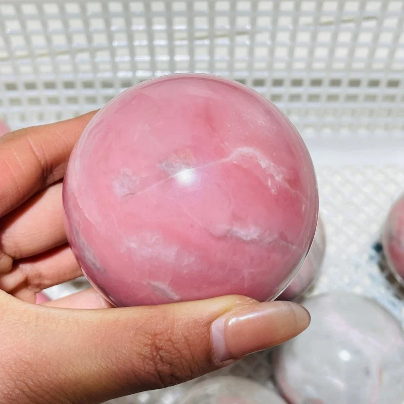 11 Pieces Natural Pink Opal Spheres - Image 4