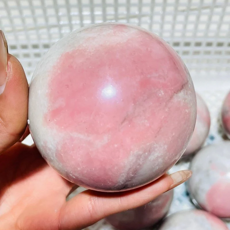11 Pieces Natural Pink Opal Spheres - Image 6