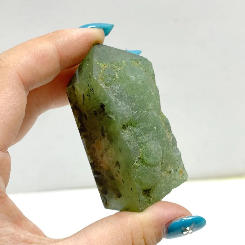 Natural Prehnite Tower One Side Raw Points Wholesale - Image 8