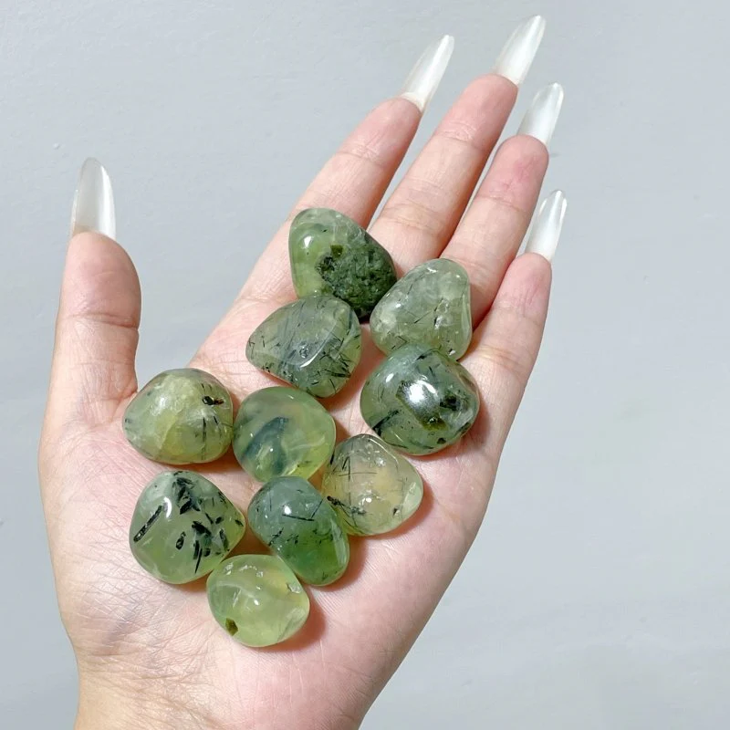 Natural Green Prehnite Tumbled Wholesale - Image 4