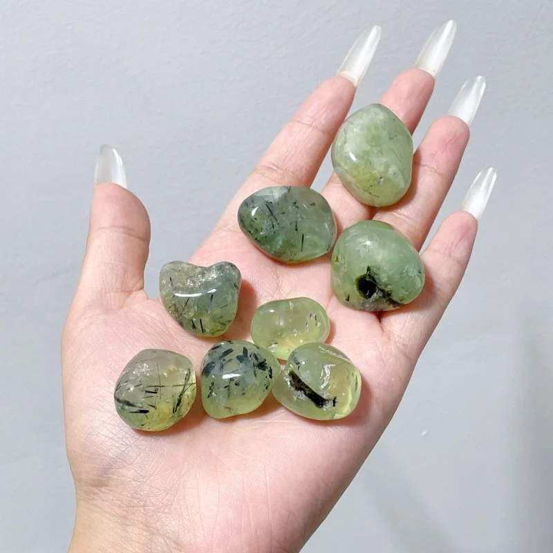 Natural Green Prehnite Tumbled Wholesale - Image 5