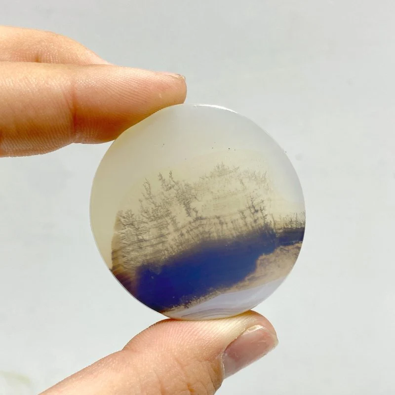 12 Pieces Natural Rare Scenic Dendritic Agate Cabochon - Image 5