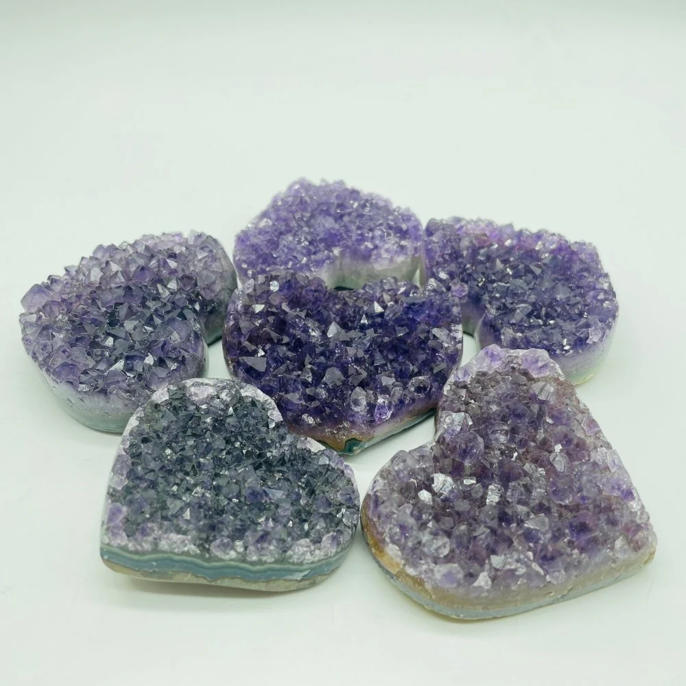 Natural Raw Amethyst Heart Cluster Wholesale - Image 3