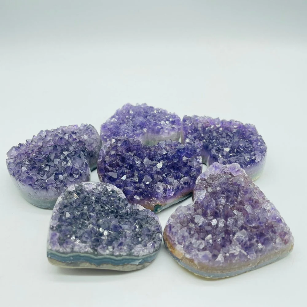 Natural Raw Amethyst Heart Cluster Wholesale - Image 4