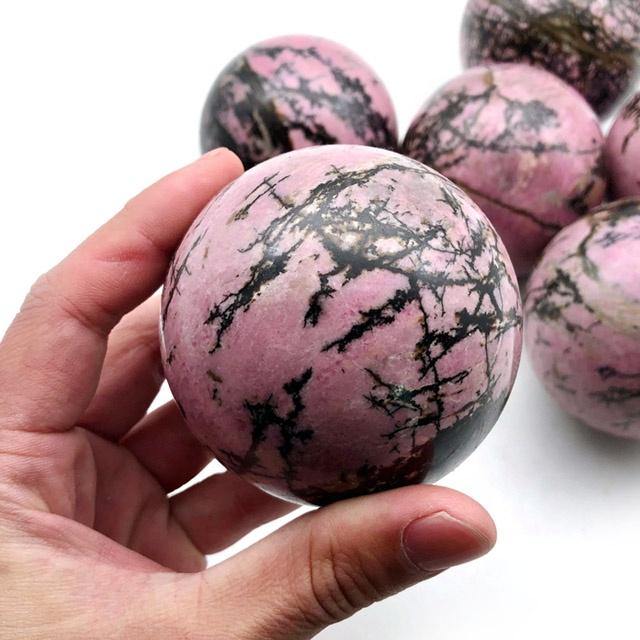 Natural Rhodonite Spheres Ball wholesale - Image 4