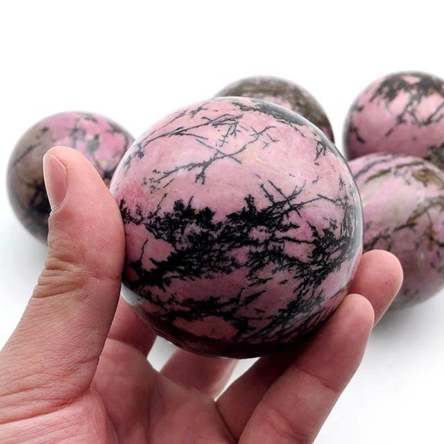 Natural Rhodonite Spheres Ball wholesale - Image 6