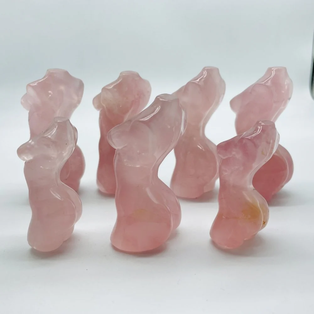 Natural Rose Quartz Goddess Carving Wholesale - Image 3