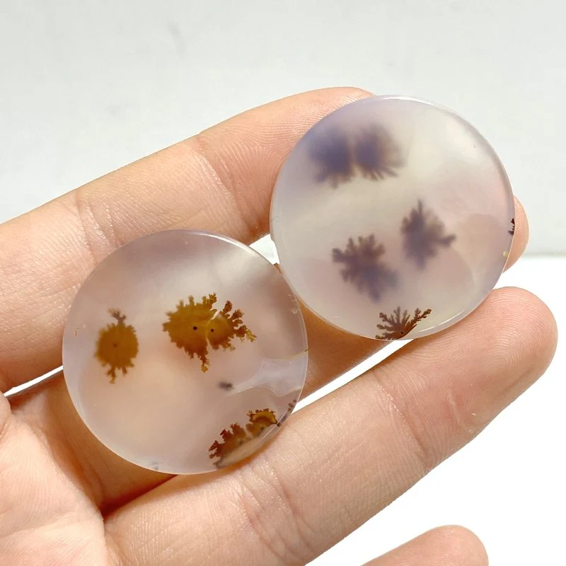 11 Pieces Natural Scenic Dendritic Agate Cabochon - Image 3