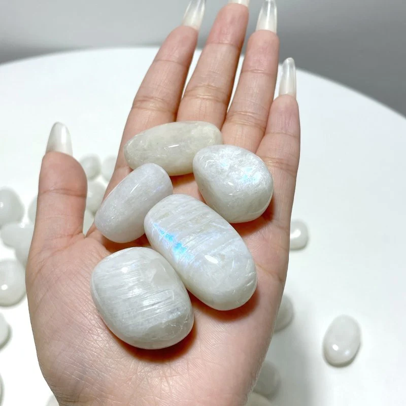 Natural Sri Lanka White Moonstone Tumbled Wholesale - Image 5