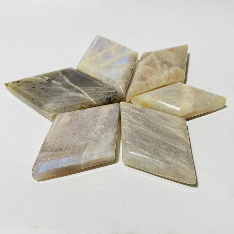 Natural Sunstone Mixed Moonstone Rhombus Shaped Wholesale