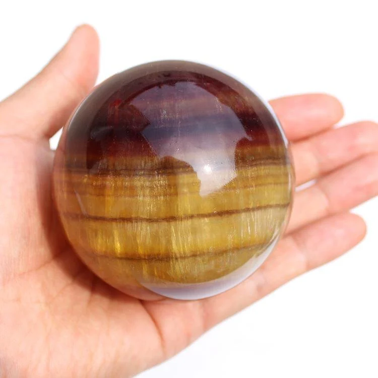 Natural Yellow Fluorite Sphere Ball Wholesale - Image 3
