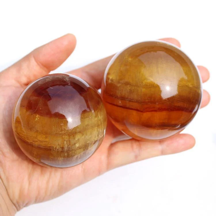 Natural Yellow Fluorite Sphere Ball Wholesale - Image 4