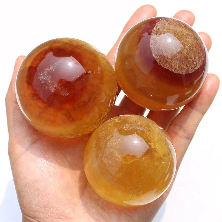 Natural Yellow Fluorite Sphere Ball Wholesale - Image 5