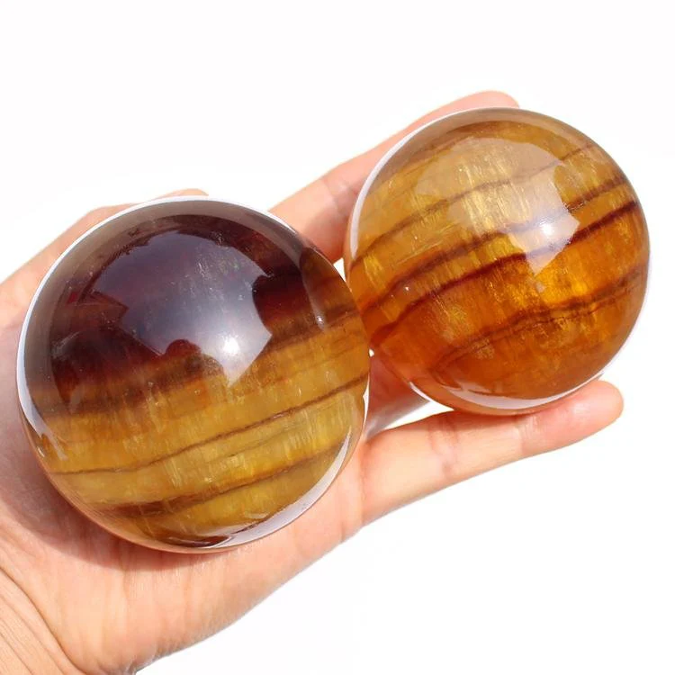 Natural Yellow Fluorite Sphere Ball Wholesale - Image 7