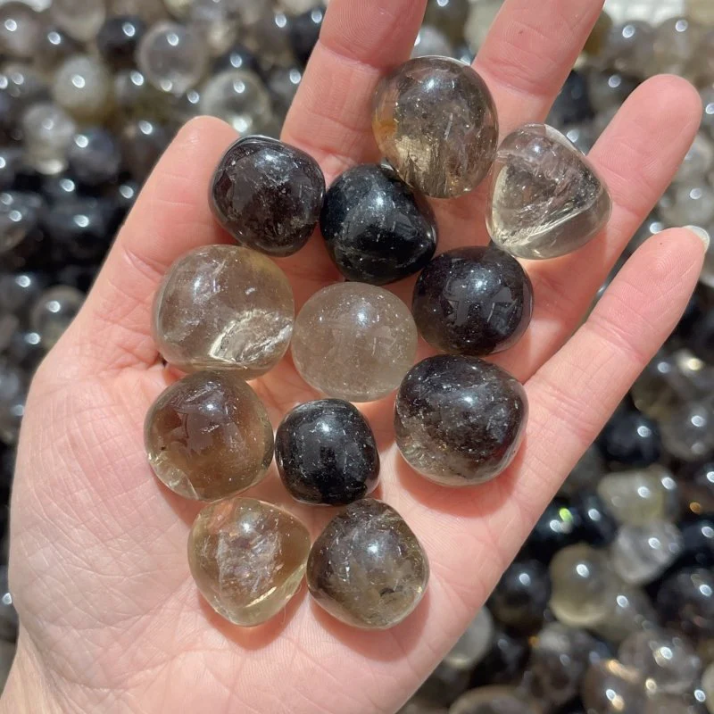 Normal Quality Smoky Quartz Tumbled Wholesale(With Crack) - Image 3