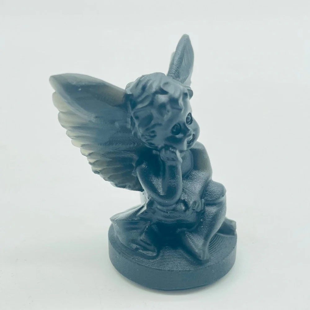 Black Obsidian Baby Angel Carving Wholesale - Image 4