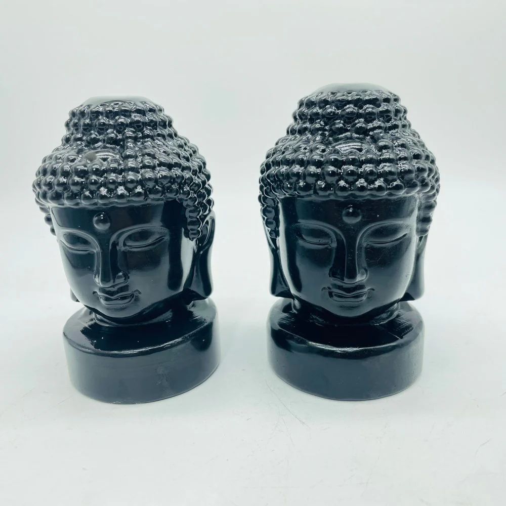Obsidian Buddha Head Carving Wholesale - Image 4