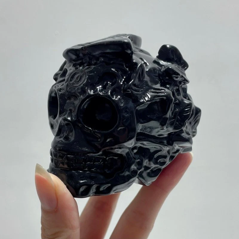 Obsidian Butterfly Skull Carving Wholesale - Image 3