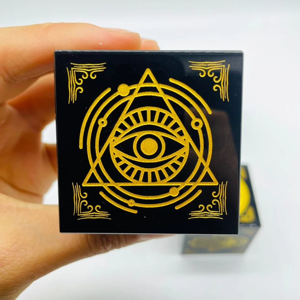 Obsidian Cube Hand of Fatima Cross with Wings Wholesale - Image 6