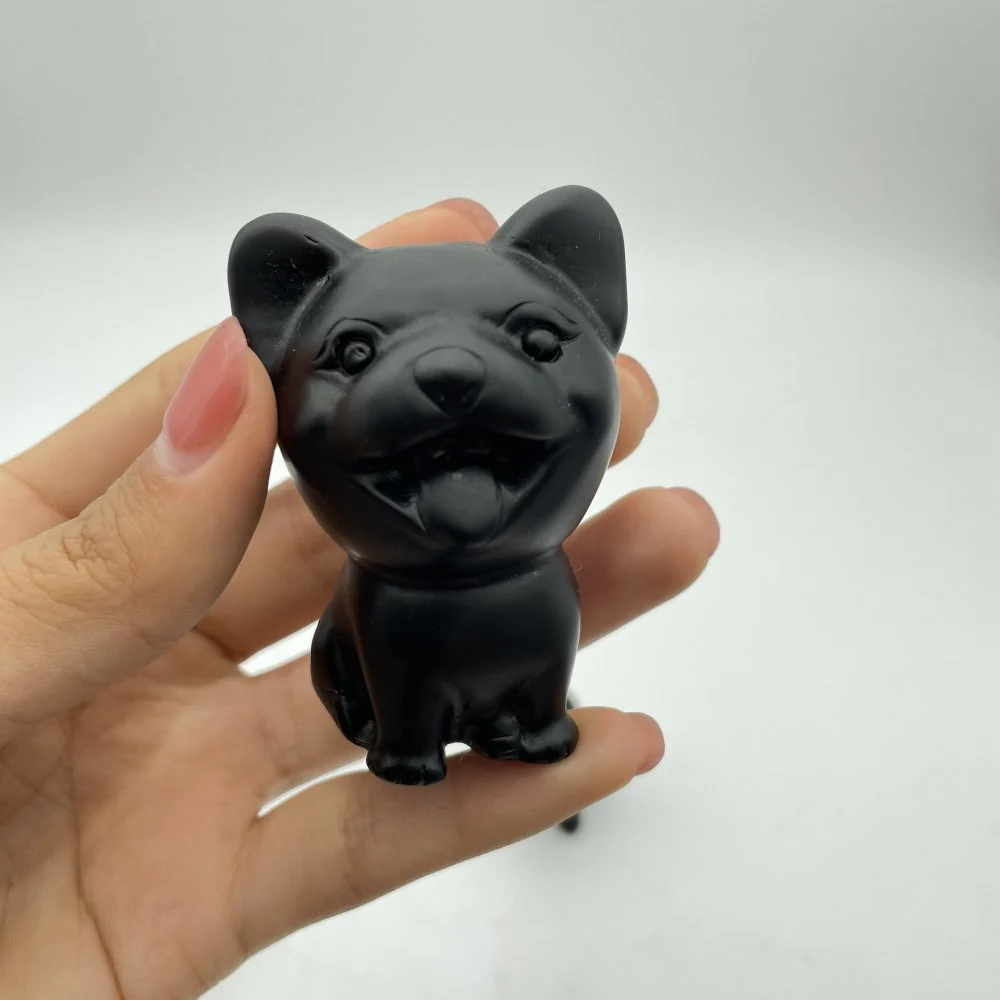 Obsidian Dog Carving Wholesale - Image 4