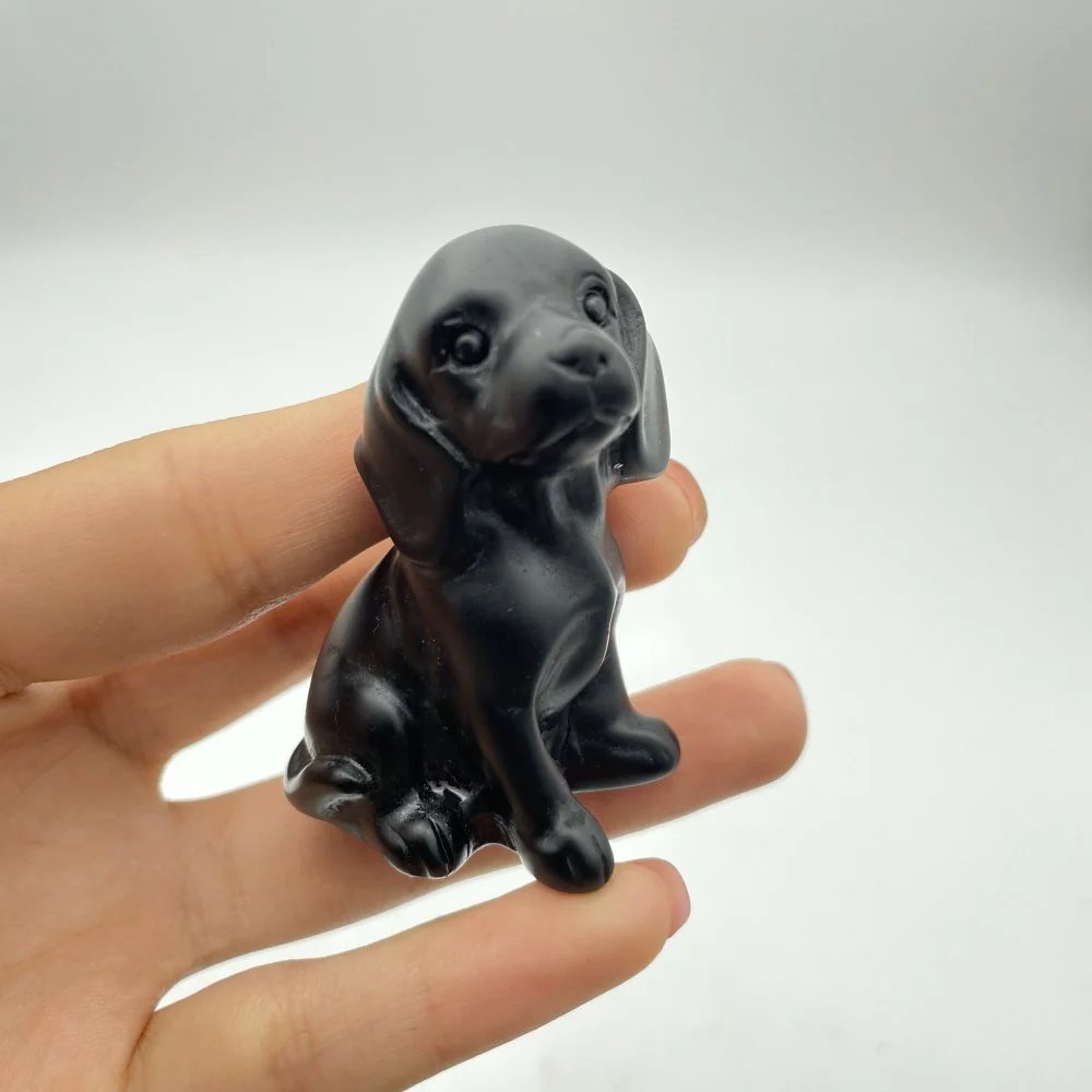 Obsidian Dog Carving Wholesale - Image 7