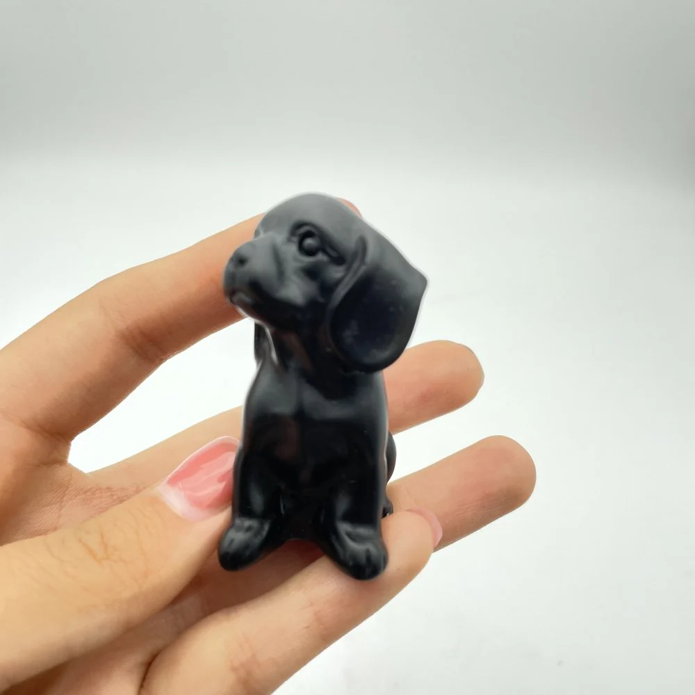 Obsidian Dog Carving Wholesale - Image 8