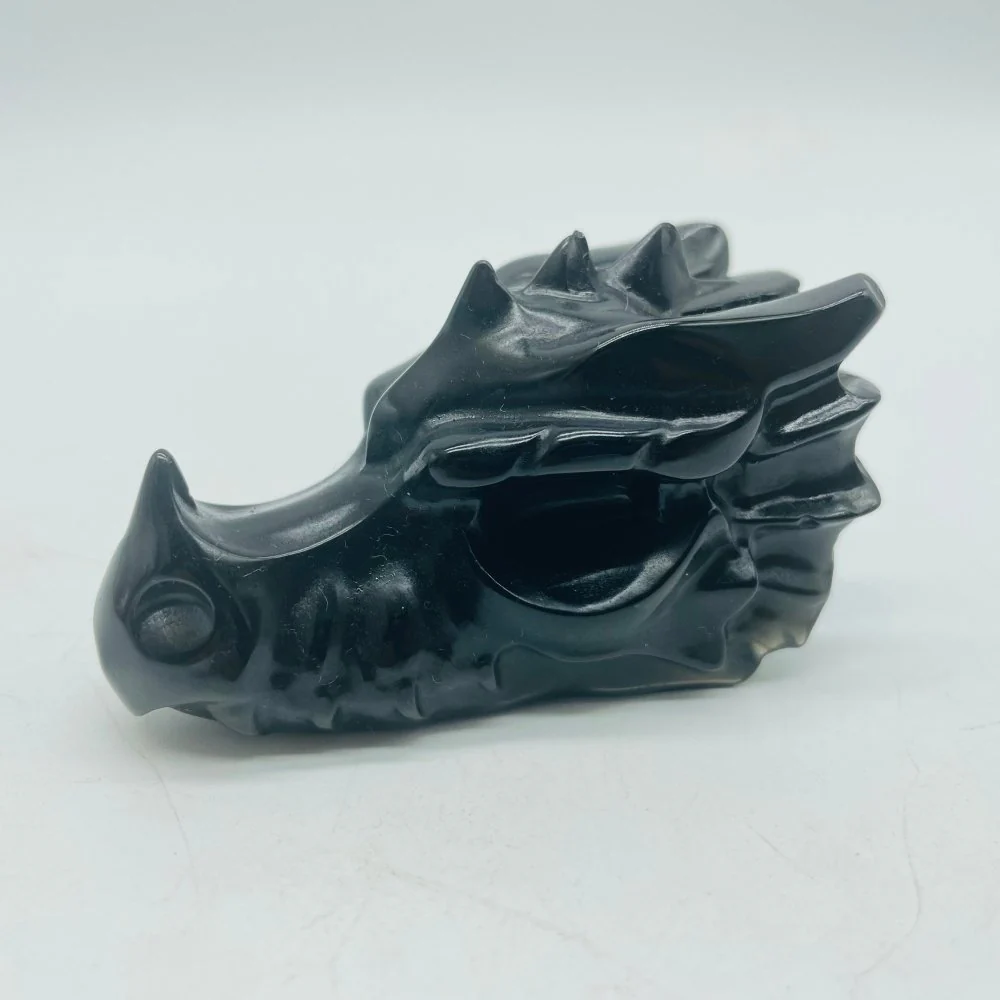 Obsidian Dragon Head Carving Wholesale - Image 3