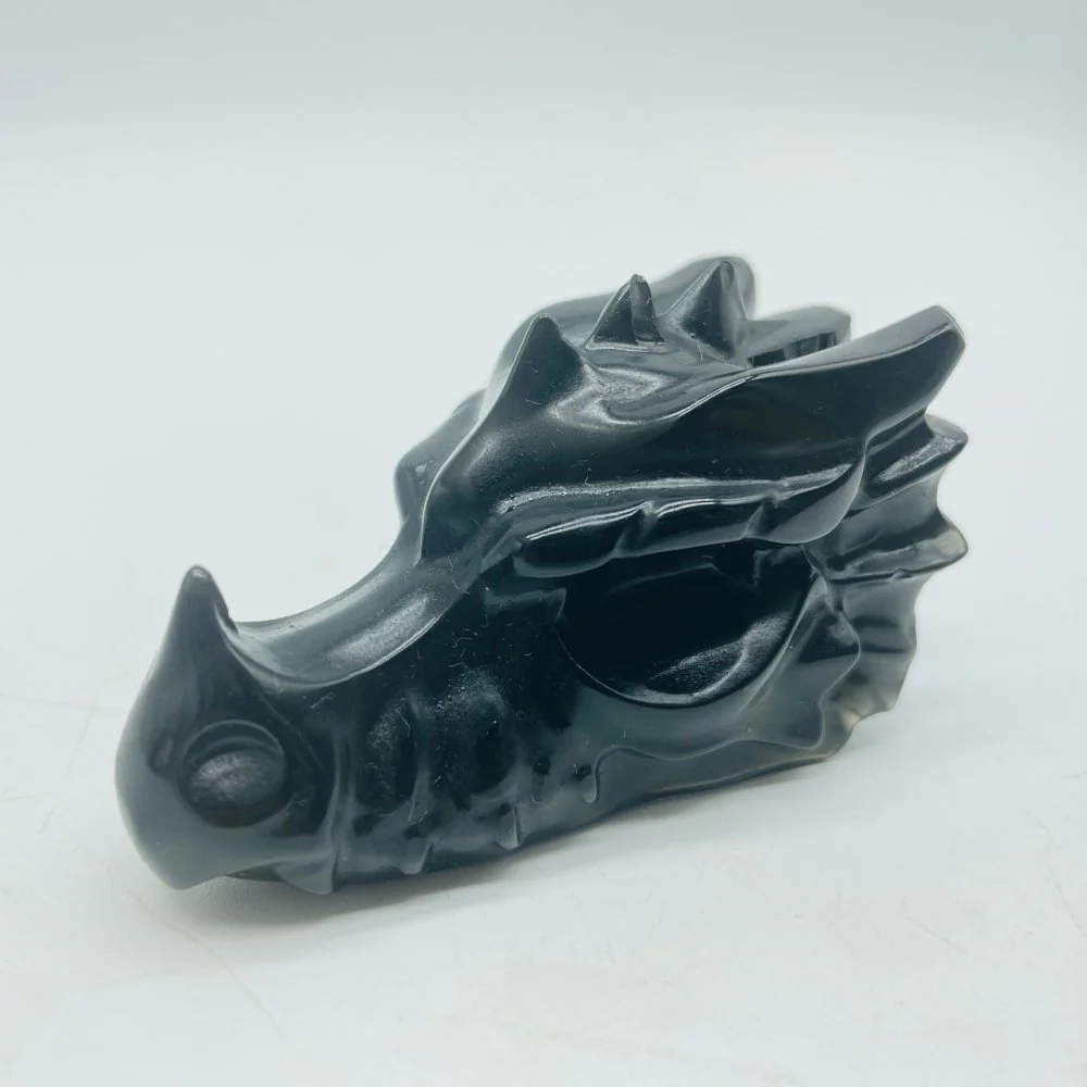 Obsidian Dragon Head Carving Wholesale - Image 5
