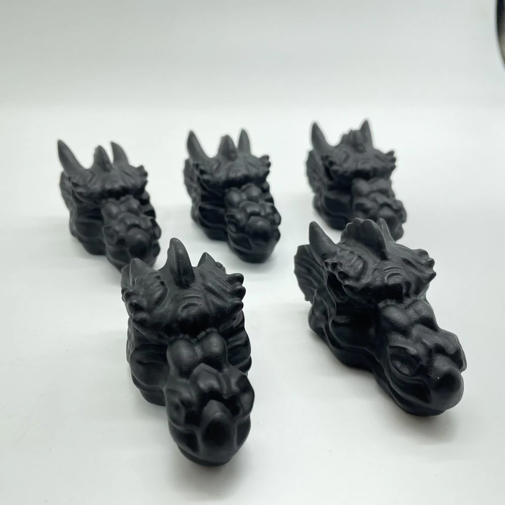 Obsidian Dragon Head Carving Wholesale - Image 2