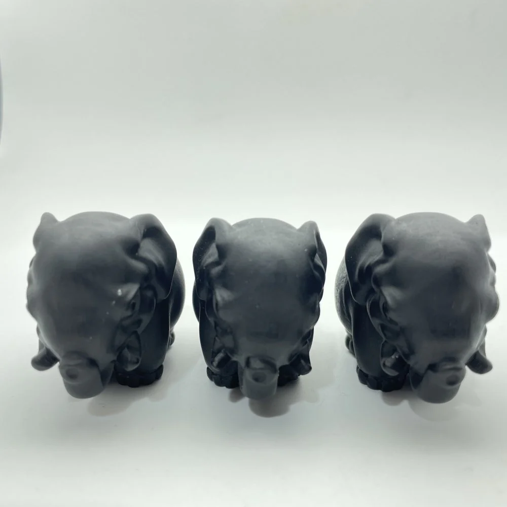 Obsidian Elephant Carving Wholesale - Image 2