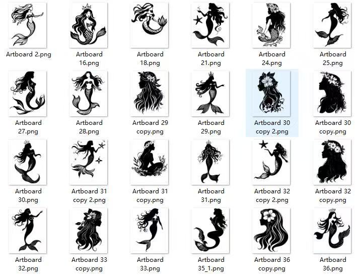 Black Obsidian Engraved Mermaid Palm 24 Designs Wholesale - Image 7