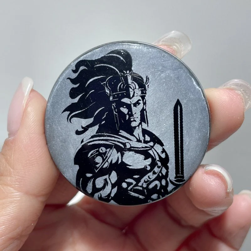 Obsidian Engraved Twelve Olympians Round Slices DIY Accessories Wholesale - Image 9