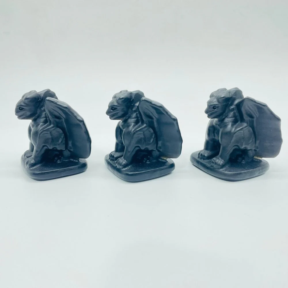 Obsidian Gargoyle With Wings On Base Carving Wholesale - Image 2