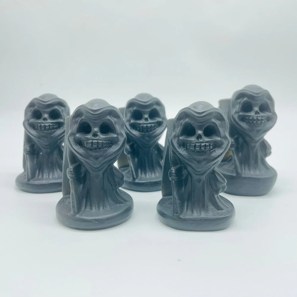 Black Obsidian Grim Reaper Carving Wholesale - Image 4