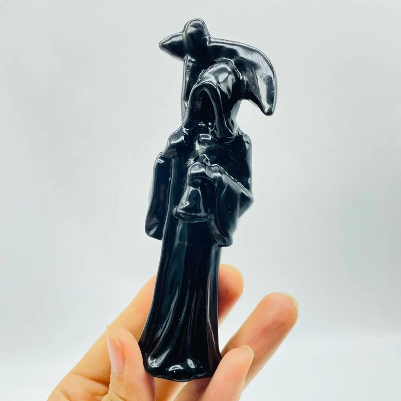 Obsidian Grim Reaper Sickle Carving Wholesale - Image 2