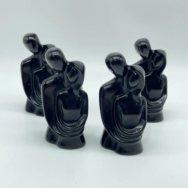 Obsidian Lovers Hugging Each Other Carving Wholesale