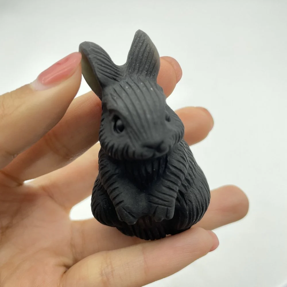 Obsidian Rabbit Carving Wholesale - Image 6