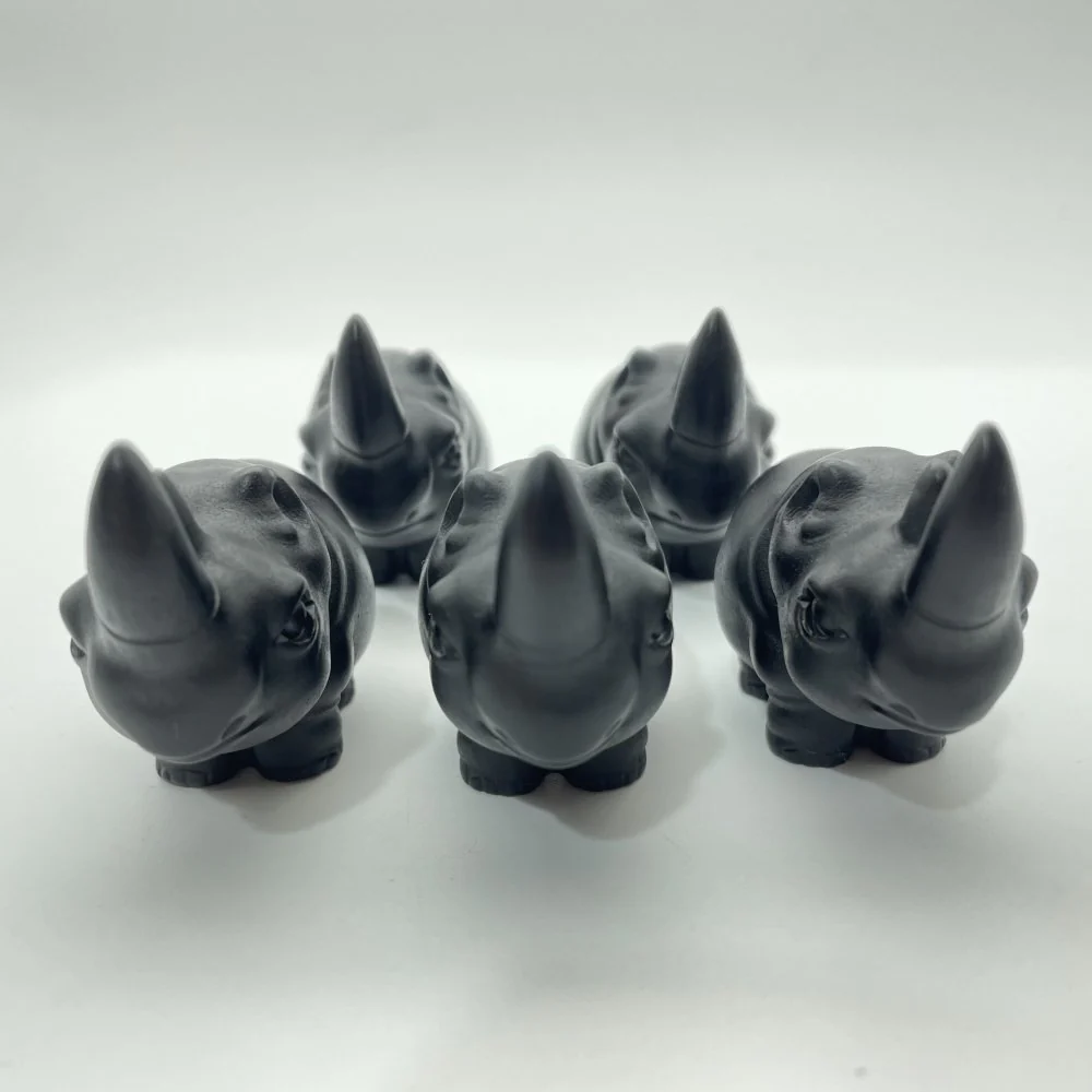 Obsidian Rhino Carving Wholesale - Image 2