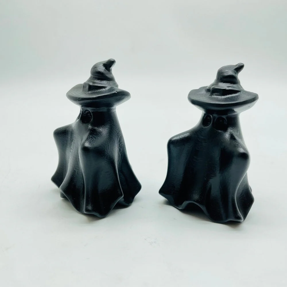 Black Obsidian Wizard Hat Ghost Carving Wholesale - Image 4