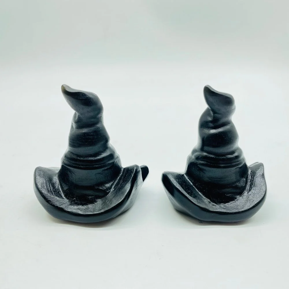 Black Obsidian Wizard Hat Carving Wholesale - Image 2