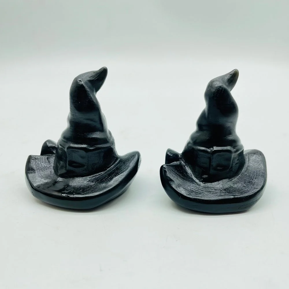 Black Obsidian Wizard Hat Carving Wholesale - Image 3