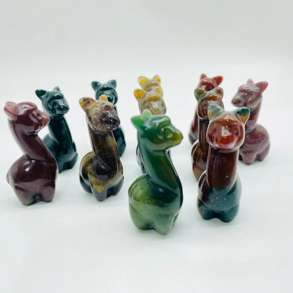 Ocean Jasper Alpaca Carving Animal Wholesale - Image 2