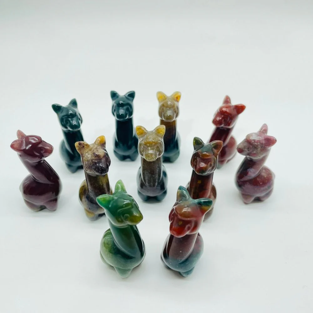 Ocean Jasper Alpaca Carving Animal Wholesale - Image 4