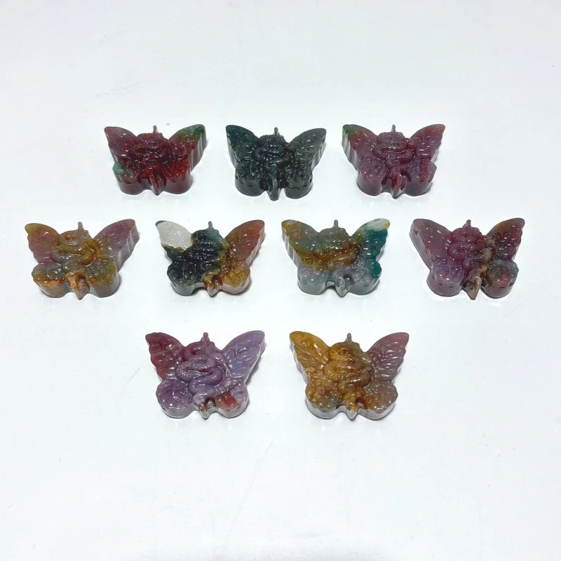 Ocean Jasper Butterfly Snake Carving Wholesale - Image 2