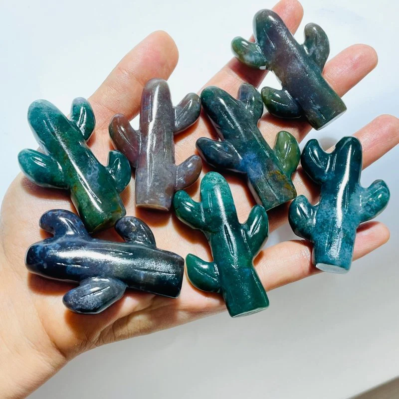 Ocean Jasper Cactus Carving Wholesale - Image 2