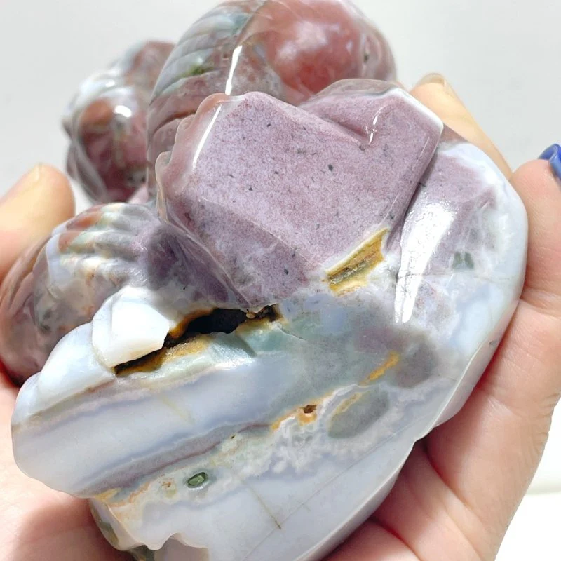 3 Pieces Ocean Jasper Chimpanzees Carving(Defect) Clearance - Image 8